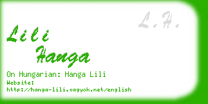 lili hanga business card